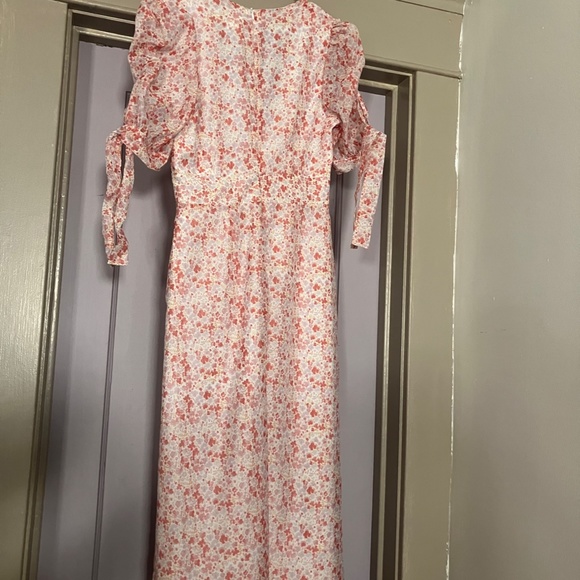 Collective The Label Floral Puff Sleeve Slit Midi Dress - Picture 5 of 5